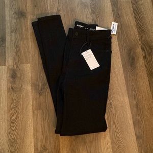 Extra High Rise Rockstar Super Skinny Black Jeans NWT